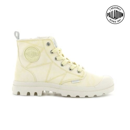 Bottes Palladium Pampa Zip Desertwash Femme Jaune Clair | FR CDZ568Q